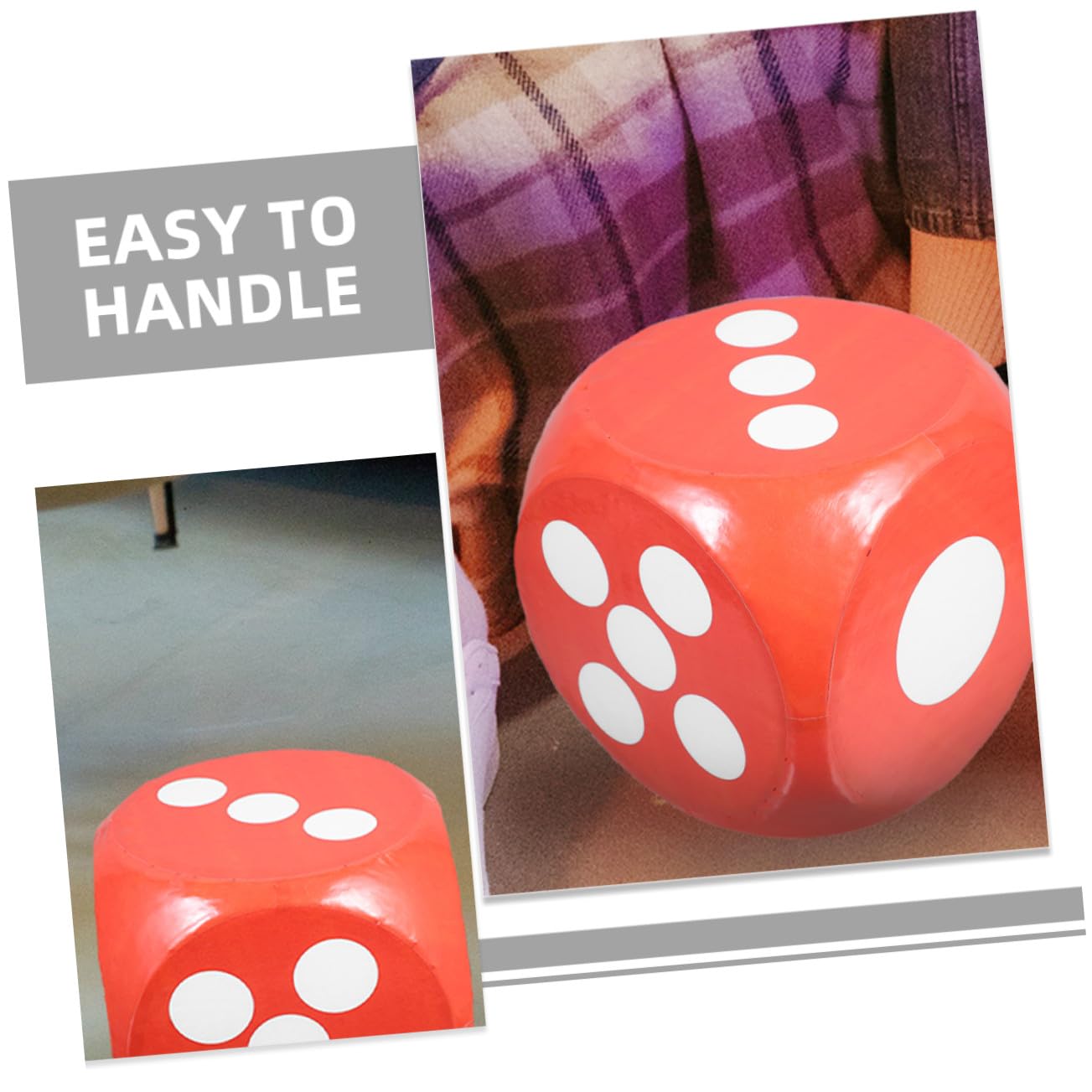 Dados de Espuma Jumbo EVA Rojo para Educativos y Fiestas Dados Gigantes Seguros y Portátiles para Adultos