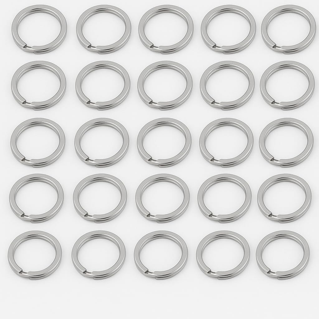 10mm 316 Stainless Steel Key Rings Heavy Duty Split Rings for Scuba Gear 20 Piece