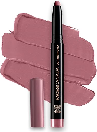 FACES CANADA Ultime Pro HD Intense Matte Lips + Primer – Lights Out 24, 1.4g | 9HR Long Stay | Primer Infused For Flawless HD Matte Finish | Intense Color Lightweight Silky…