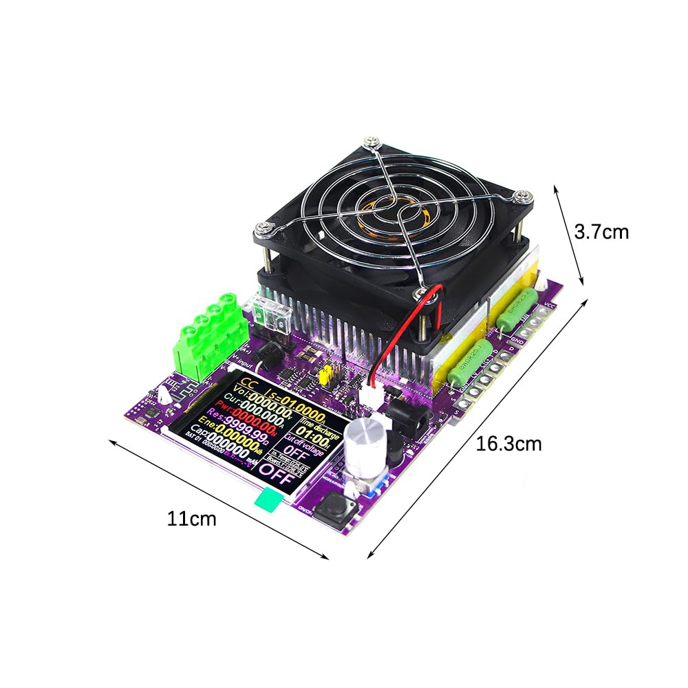 Sarini Elektronischer Lasttester, einstellbarer Konstantstrom, SB Elektronische Last, Batteriekapazitätstester, 150 W, intelligenter Entladewiderstands-Leistungstester