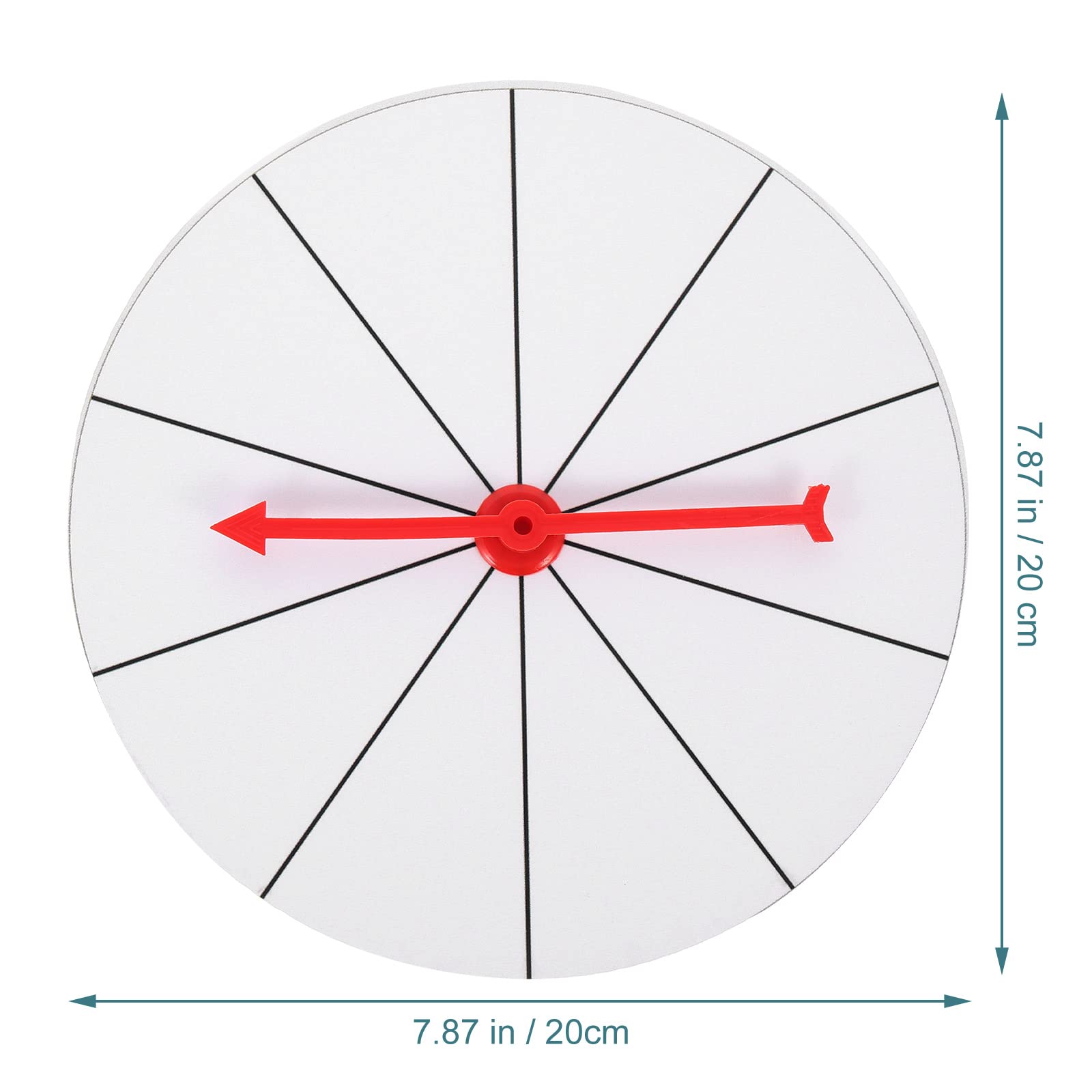 LUOZZY Party Prize Wheel Hanging Lottery Turntable Random Picker Wheel for Teachers School Classroom Activity - White 20CM
