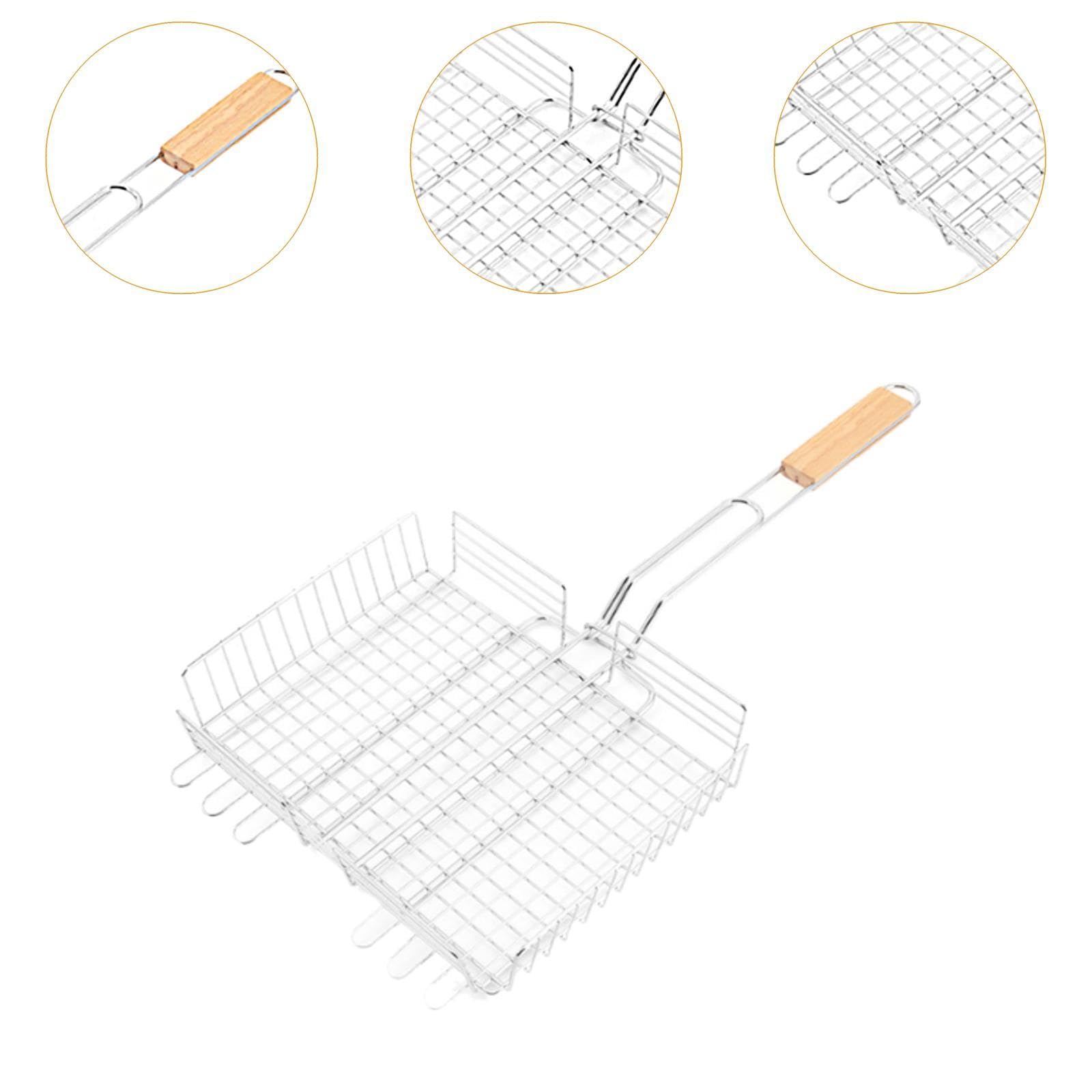 Cesta para Parrilla, Barbacoa, Pescado, Cesta para Asar, Rejilla para Parrilla, Clip para cocinar al Aire Libre, Picnic