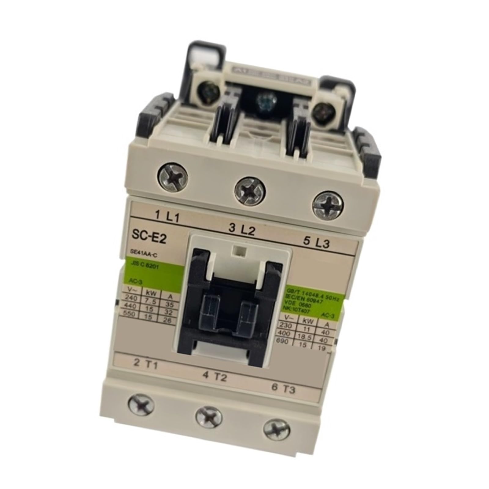 Contactor SC-E2 AC24V AC contacto no auxiliar para control y protección de motores industriales