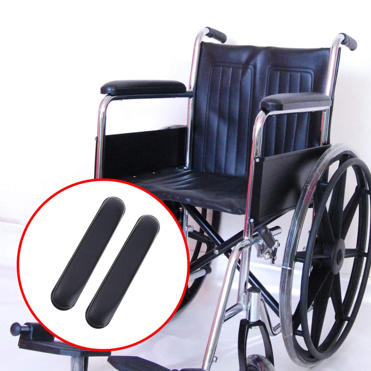 Artibetter 2 Piezas Almohadillas para Brazos de Silla de Ruedas Almohadillas para Reposabrazos de Silla de Cuero Almohadillas para Reposabrazos de Silla Cojín para Codo Almohadillas para El