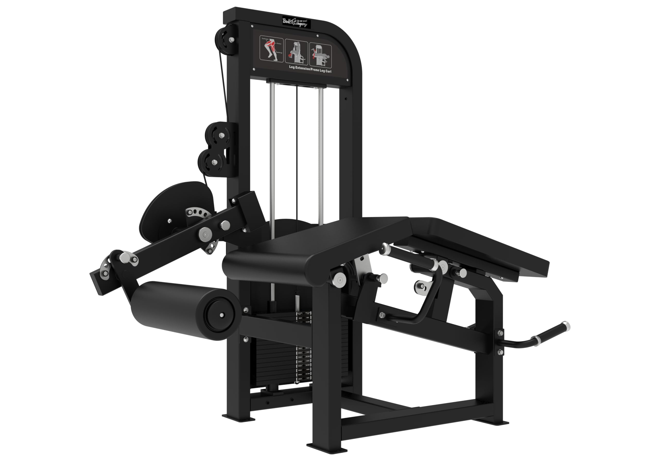 Beinstrecker- und Beinbeuger-Maschine mit 80 kg Steckgewichten