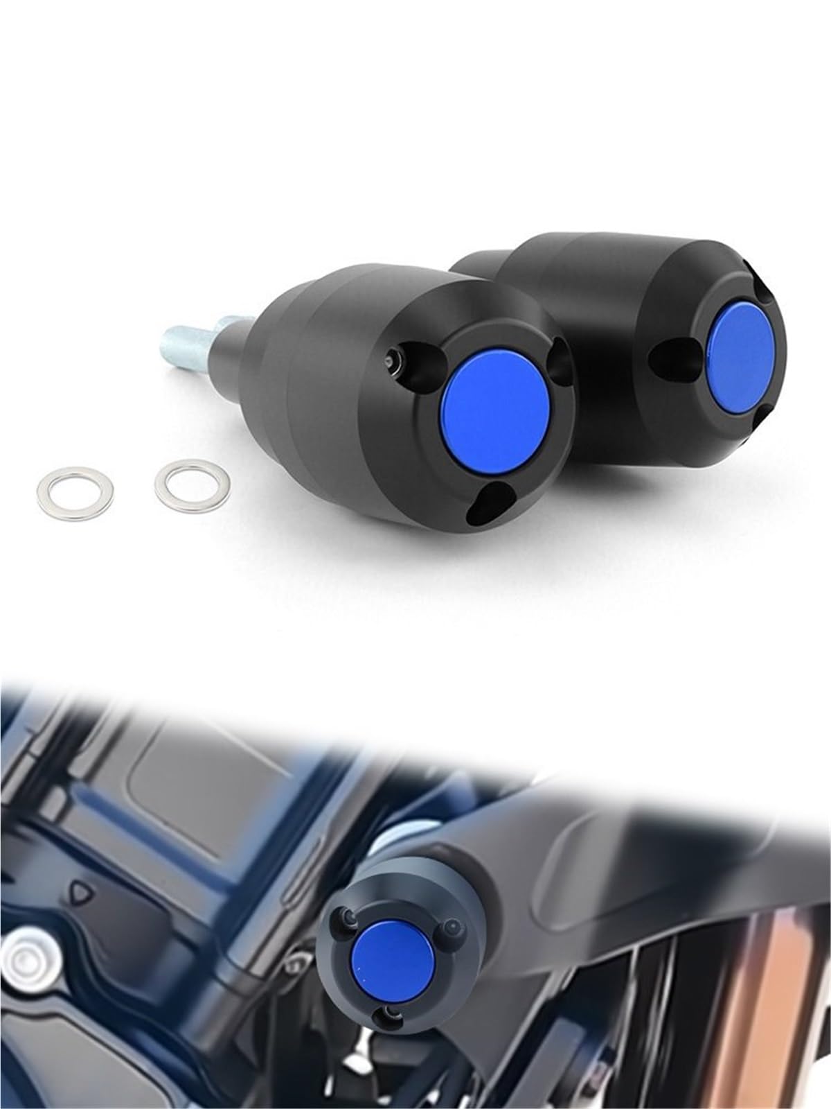 Przednie tylne koło oś widelca suwaki Pasuje do Hon & da CB1000 Hornet 2025 + ochrona przed upadkiem motocykla ochraniacze Crash Pad suwaki ramy(Type 2 Black)