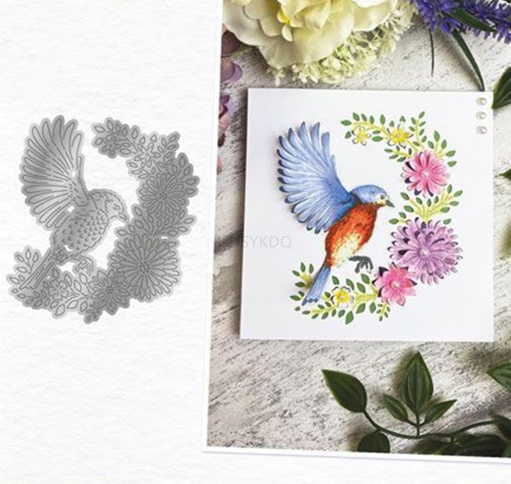 Fustelle in metallo a forma di uccello, stencil per scrapbooking, album, francobolli, biglietti in