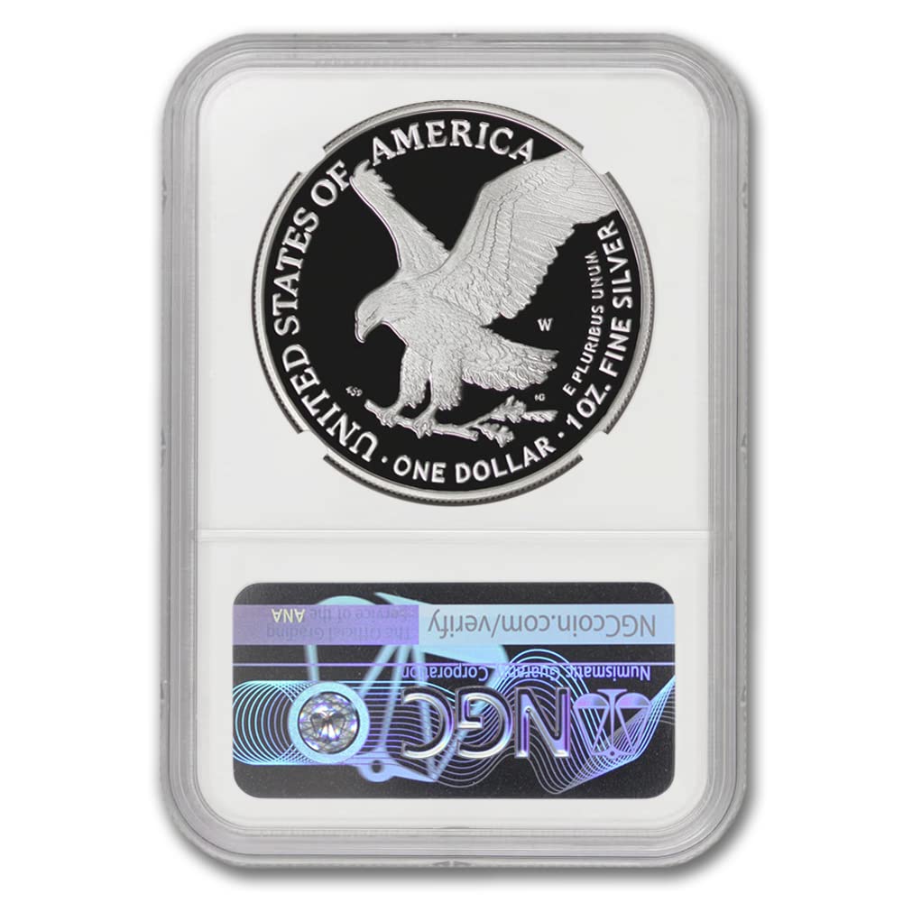 2022 W 1 oz Proof American Silver Eagle PF-70 Ultra Cameo (First