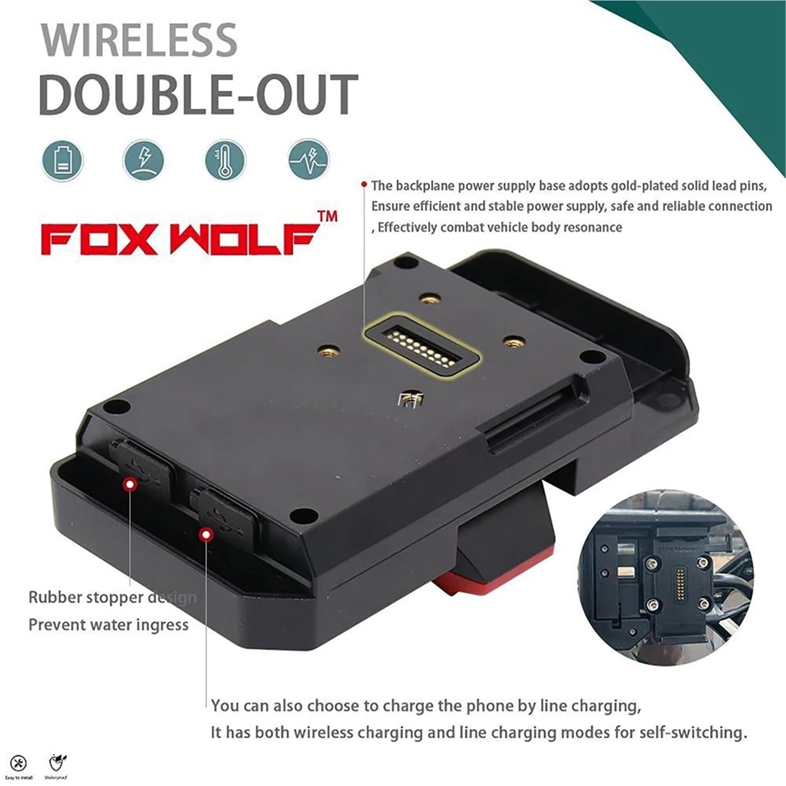 Support de Navigation de Moto pour BMW pour R1250GS pour ADV pour S1000XR pour F750GS Support Navigation Téléphone Moto avec Chargeur sans Fil