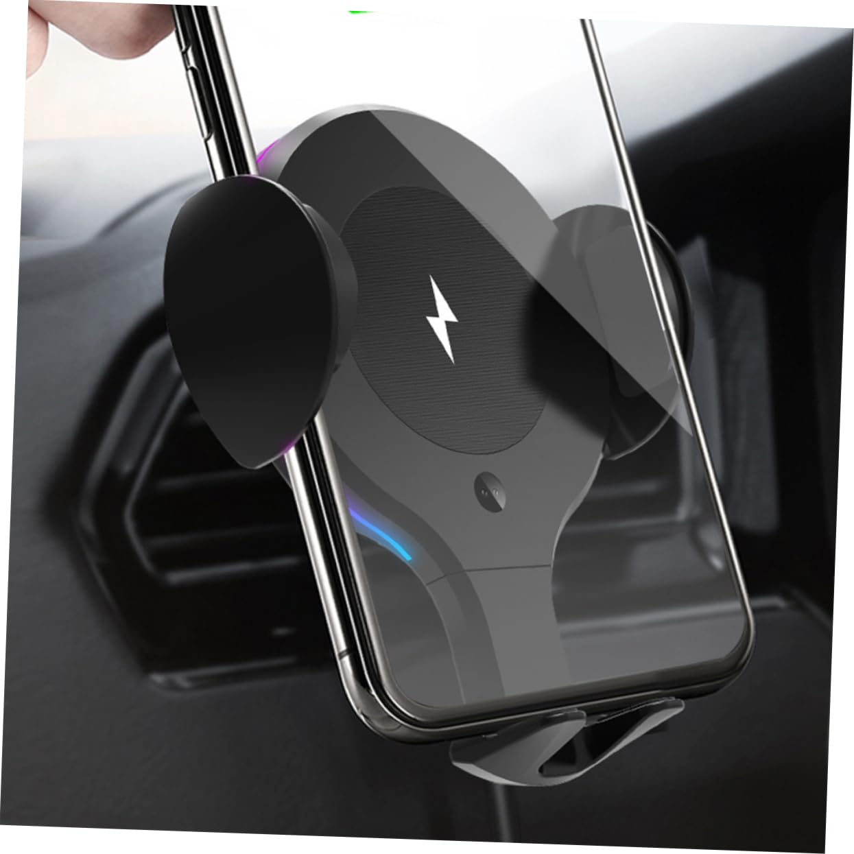 VILLCASE Caricatore Sensore Automatico e Wireless Auto da 10w 12v Ricarica Sicura Supporto per Telefono da Auto Adatto per Bocchette D’aria e Cruscotto
