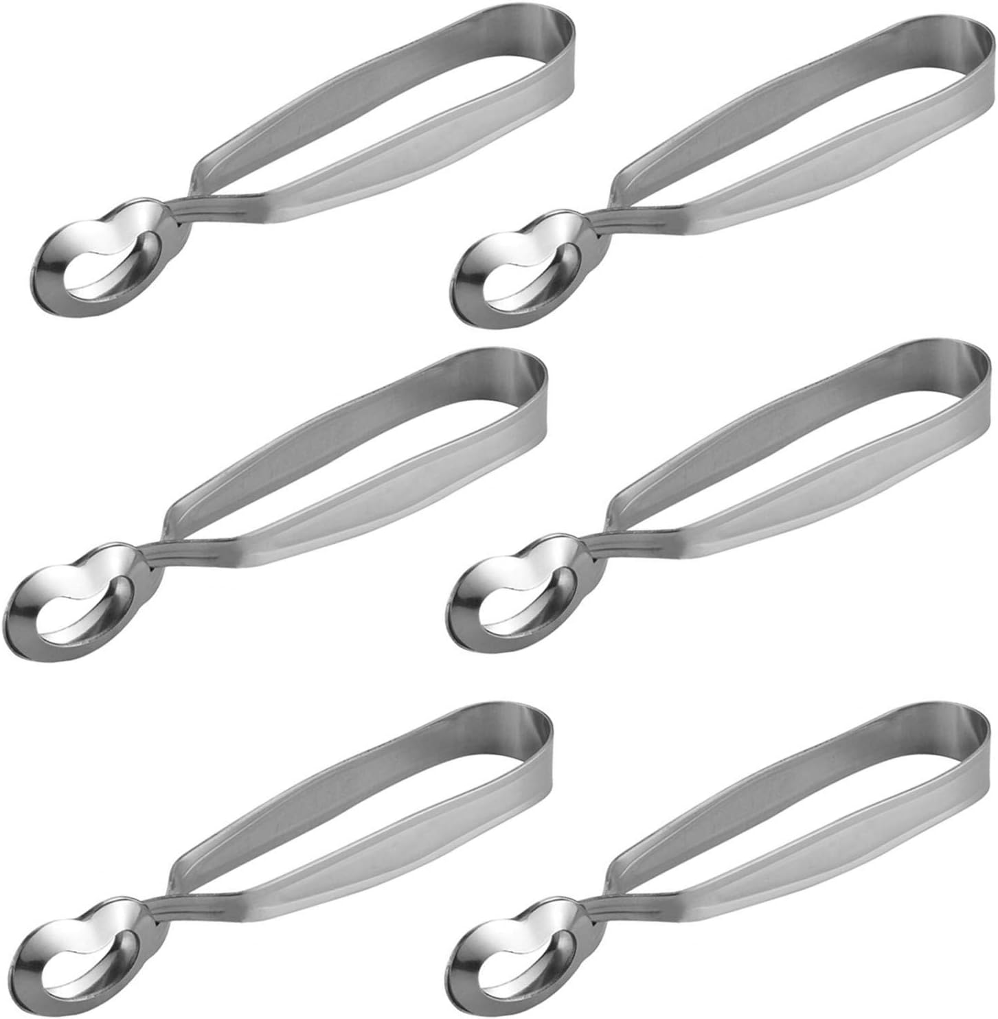 HAN SHENG 6 Pcs Stainless Steel Escargot Snail Tongs