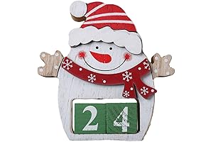 Amosfun Wooden Christmas Countdown Blocks