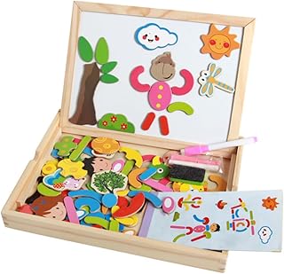 HONMEET Aprendizagem Brinquedos Magnéticos Quebra-Cabeças Magnéticos Jogos Quebra-Cabeças De Madeira Jogos Quebra-Cabeças De Animais Brinquedo Brinquedos Educativos De Madeira Placa De