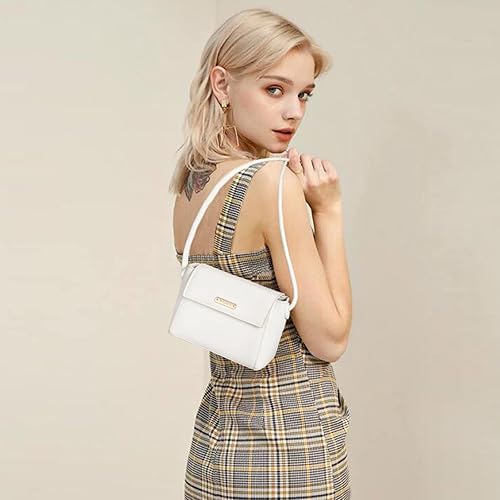 Miniatura 2 de CLUCI Bolso cruzado para mujer, bolso cruzado de cuero vegano para mujer, bolsos cruzados, bolsos pequeños de hombro con 2 correas ajustables