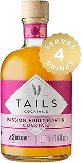TAILS Cocktails Passion Fruit Martini Cocktail, 14.9% ABV, 50cl / 500ml, Ready to Drink Premixed Vodka Cocktail
