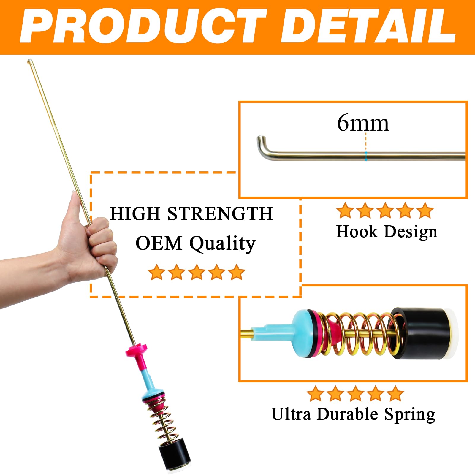 2024 Upgrade DC9705280W Washer Suspension Rods Fit for Samsung