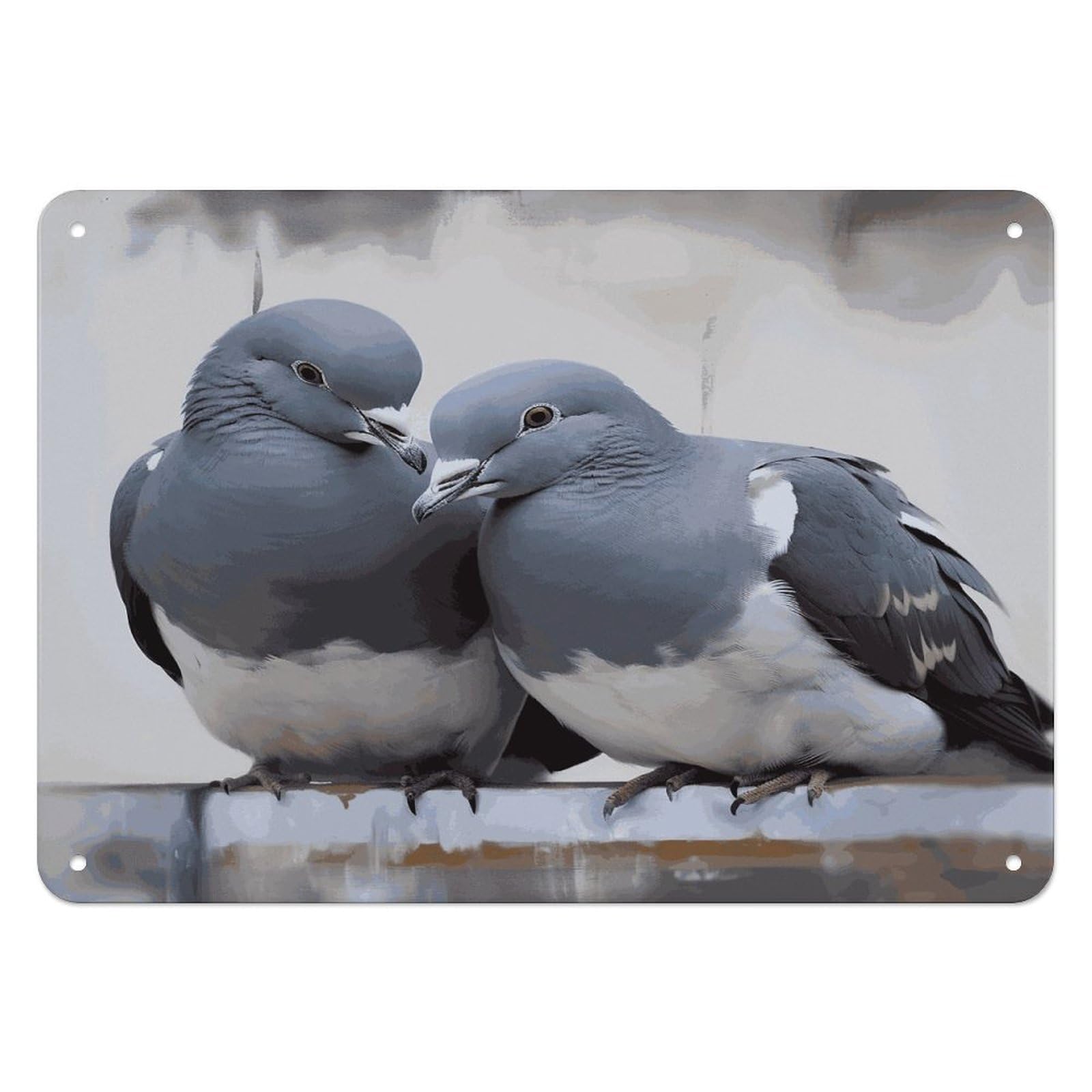Fodpand Style Doves Retro Vintage Metal Tin Sign,Wall Art Decor Garden Plaque Poster For Bedrooms Yard Bars Pubs Patios Porches 7.9X5.5 Inch