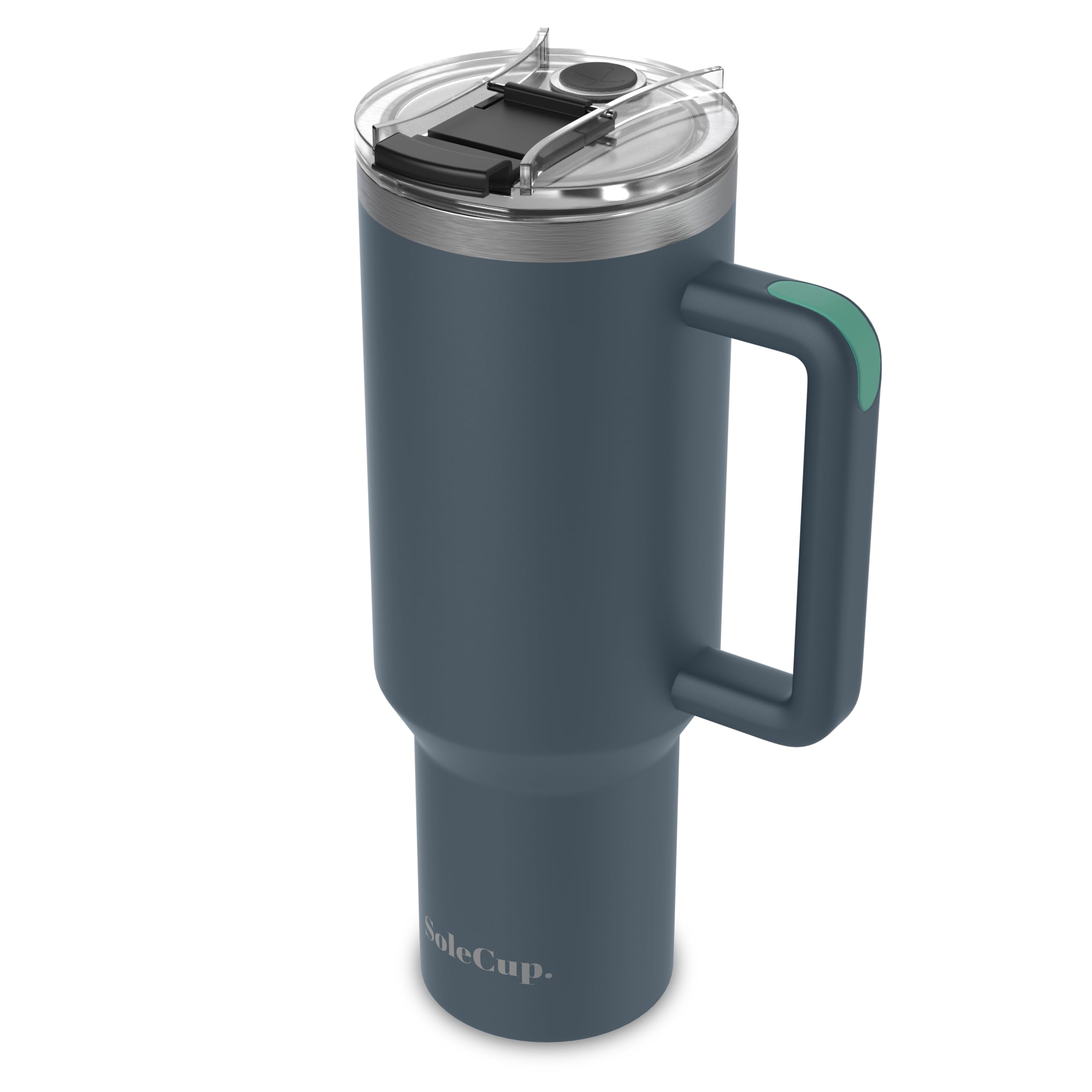SoleCup. 40oz Travel Mug with Handle, Lid and Two Straws, Drinks Stay Hot for 8 Hours, Cold for 24 Hours - Image 2