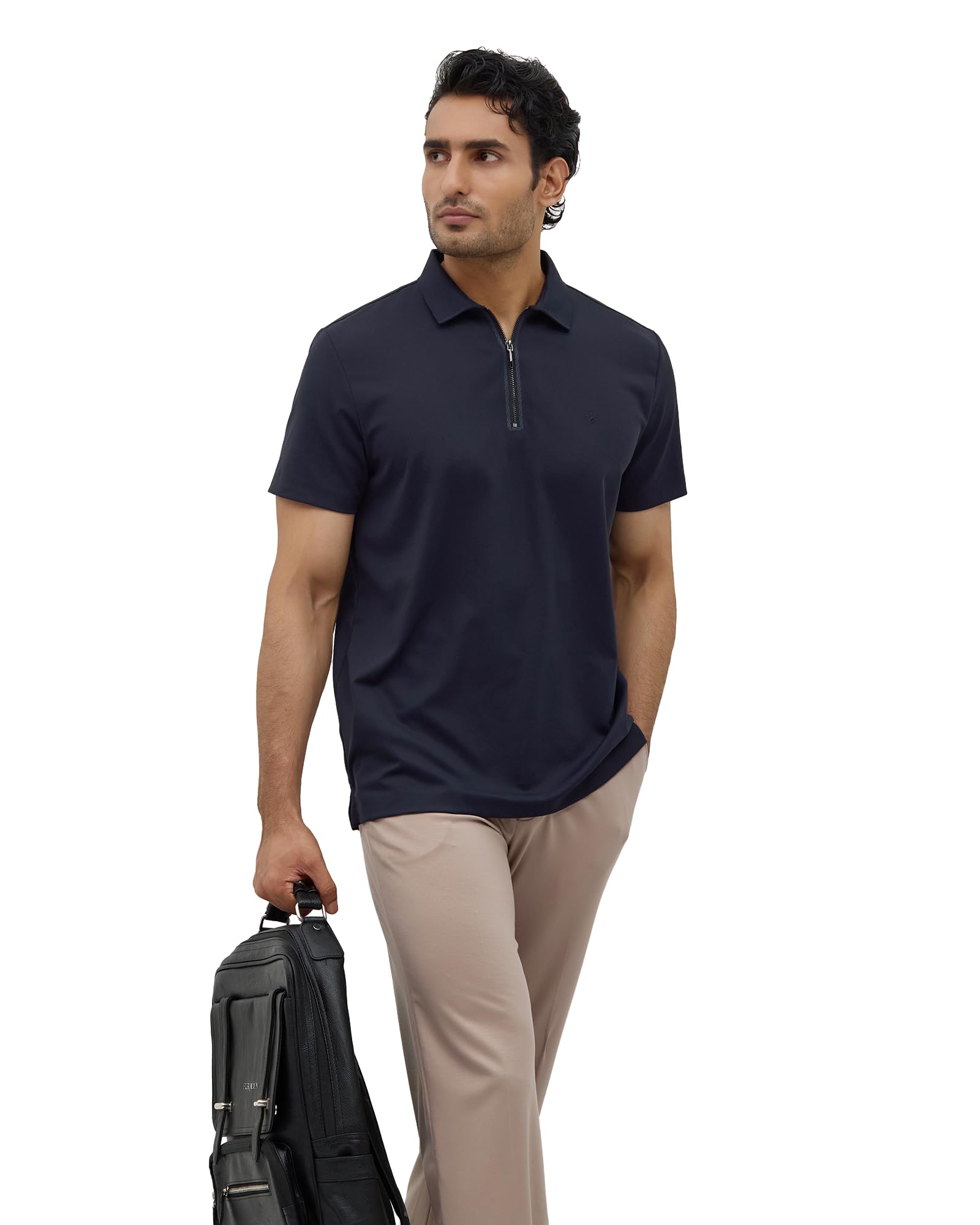 blackberrys Men Solid Slim Fit Polo T-Shirt | 85% Nylon 15% Elastane | Wrinkle Resistant & Smart Dry-picture-30