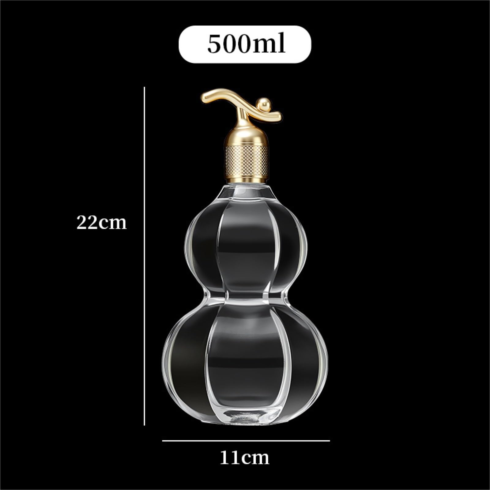 Decanter per Vino Rosso Whisky Decanter A Forma Di Zucca, Caraffa For Vino In Vetro Spesso, Bottiglia Stoccaggio Decantatore