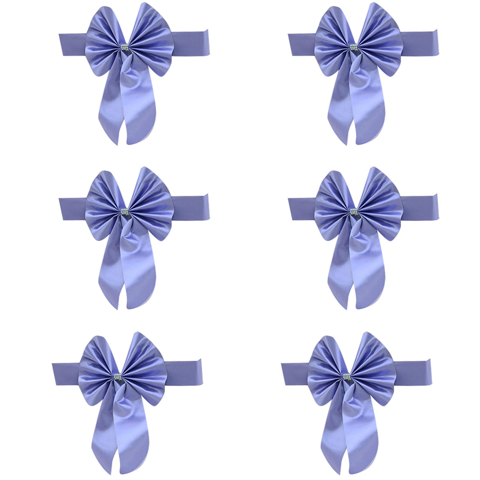 XuQiZZpp Luxurious Satins Chair Back Bows Elastic Fit Stretch Sashes Add Sophistication to Room Easily Fit Decors Stretch Decorations