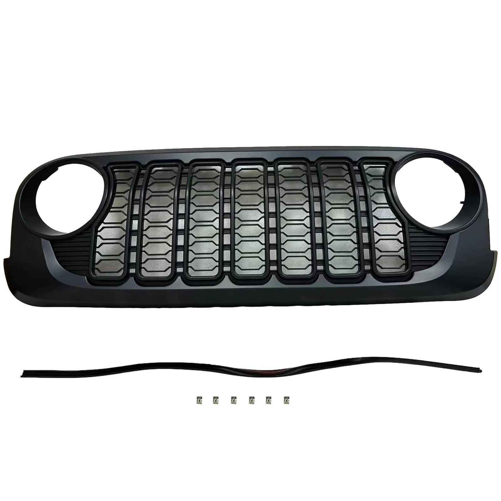 Parrilla Delantera para Jeep para Wrangler JK 2007-2017 J400 A España 2024 Diseño Parrilla Delantera ABS Estilo Parrilla JK A JL Parrilla Frontal Cromada
