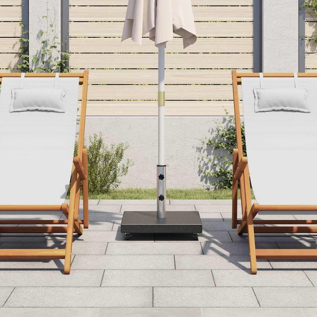 Tomostar Pied de Parasol avec roulettes, Support Socle de Parasol Base de Lestage Granite 30 kg Carré Noir