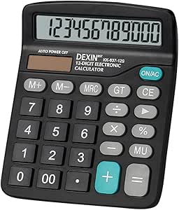 Amazon.com : Calculators Desktop,Large LCD Display,12 Digits,Big ...