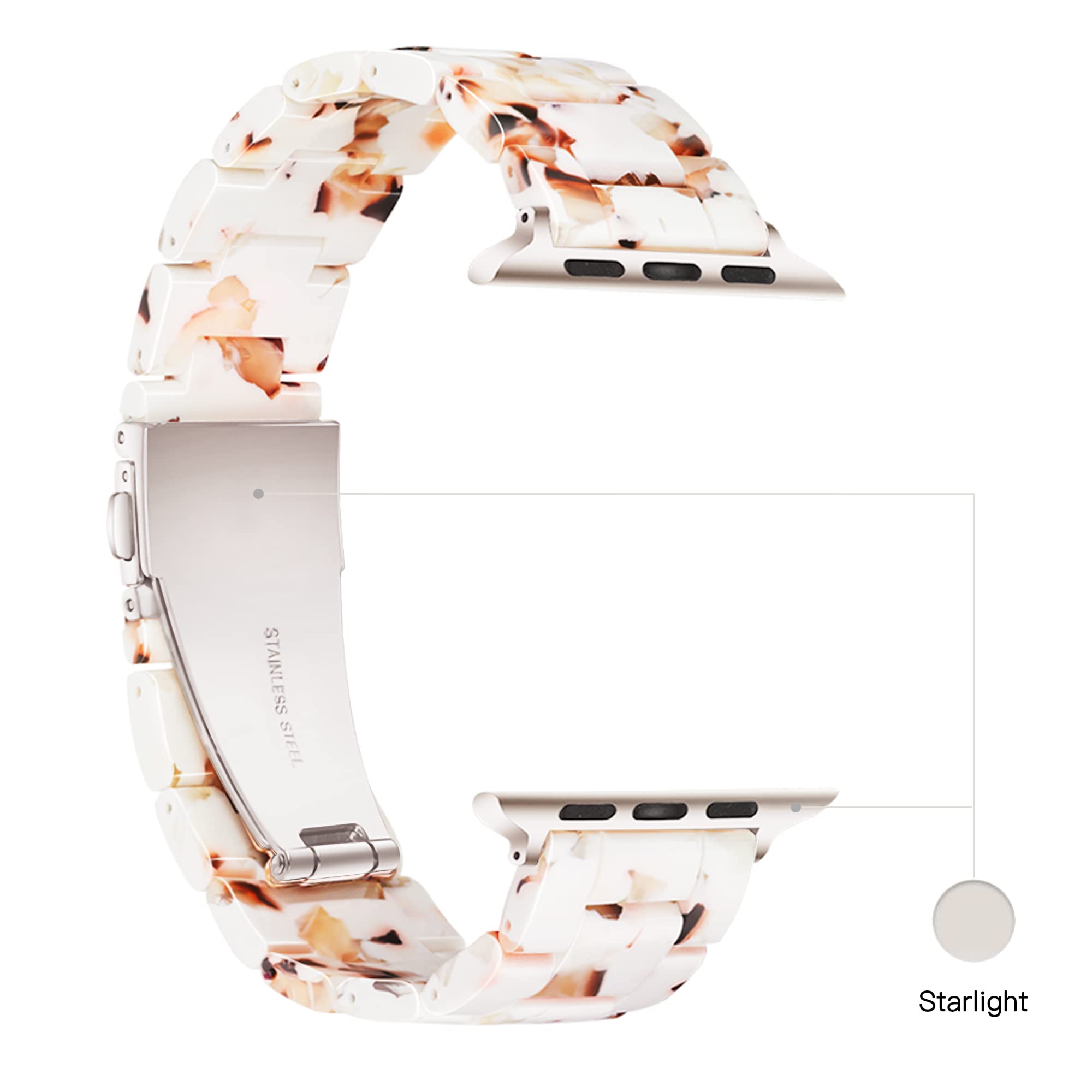 Light Compatible with Apple Watch Strap Series 10 42mm 41mm 40mm 38mm - Image 3