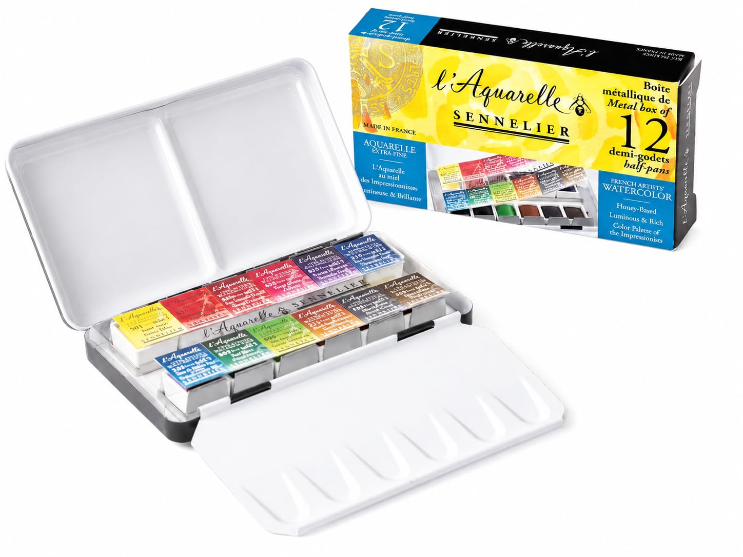 Amazon.co.jp: Sennelier セヌリエ 透明水彩絵具 HP12色ポケットセット