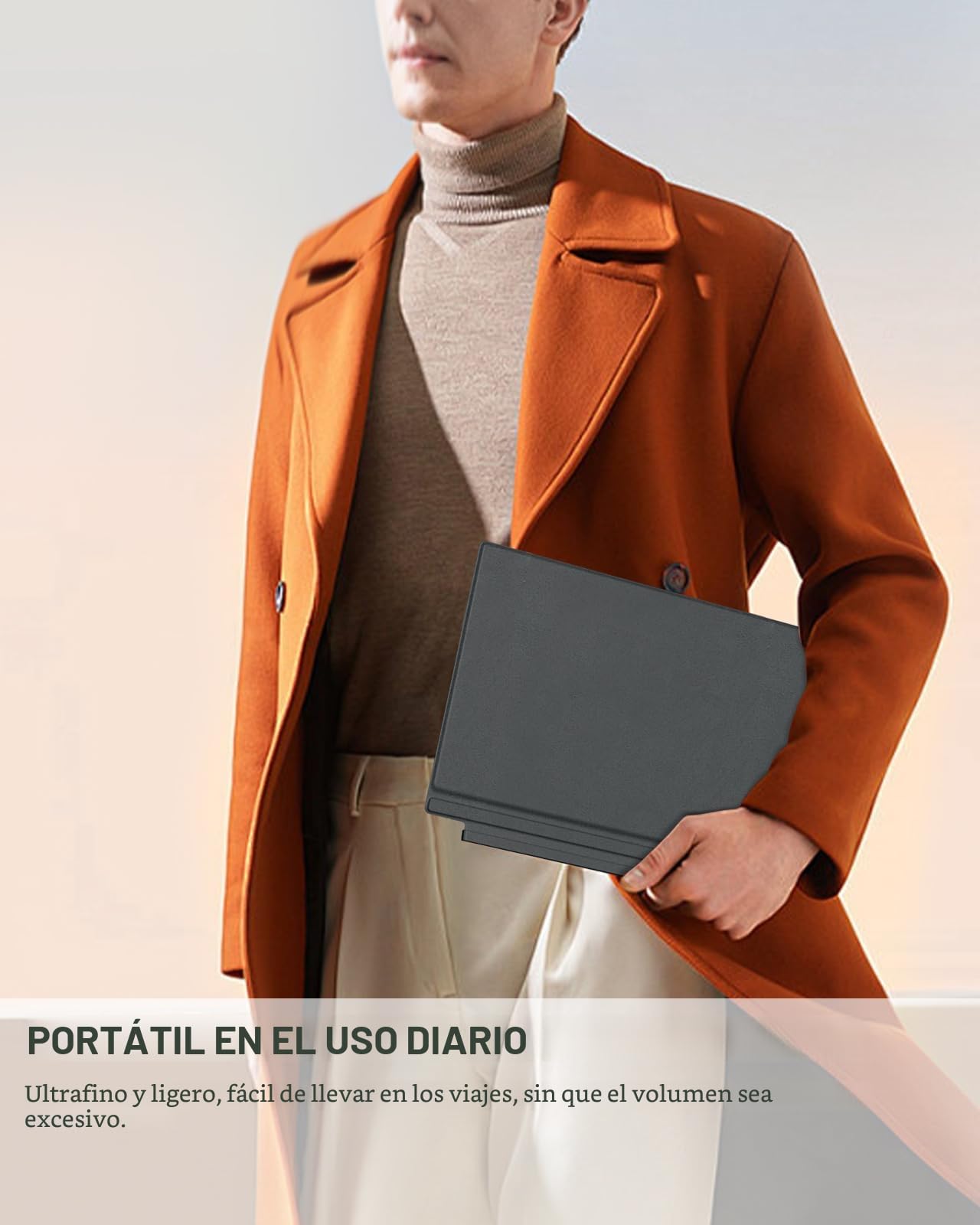 MoKo Teclado Bluetooth Español Ñ Solo para Surface Pro 7+/6+/5+/4+/3+, QWERTY Inalámbrico con Panel Táctil y Batería Recargable