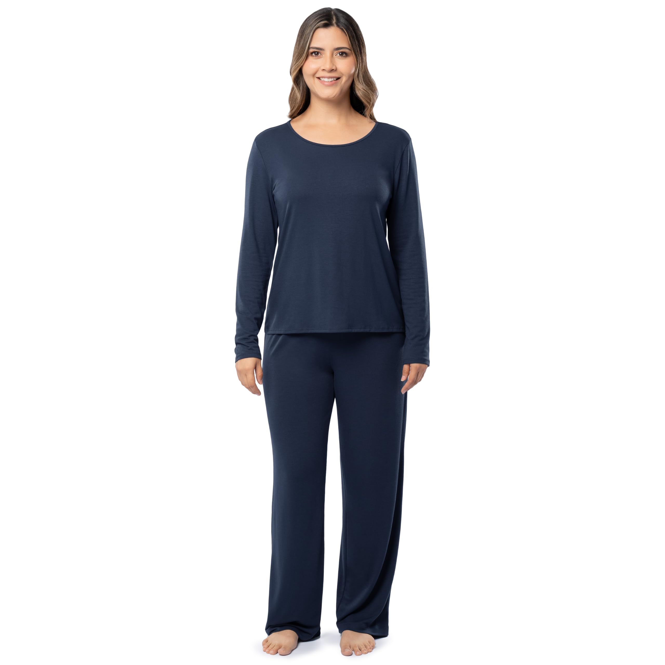 Women's Long Sleeve Tee and Pant 2 Piece Sleep Pajama Set