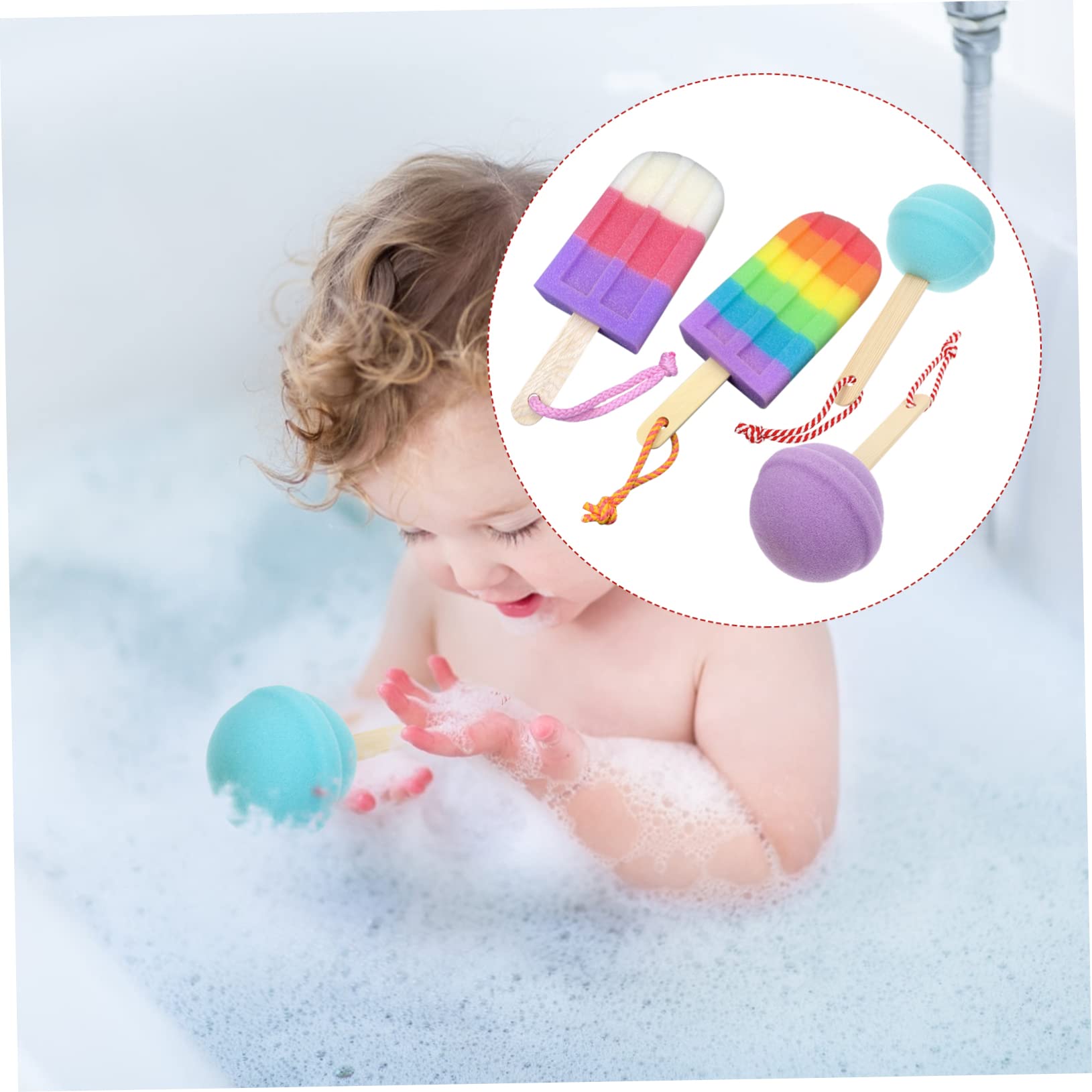 Didiseaon 16 Piezas esponja de baño esponja de limpieza esponjas de baño para niños para bebés loción corporal esponjas de herramienta de baño Cuerpo Bola de baño recién nacido
