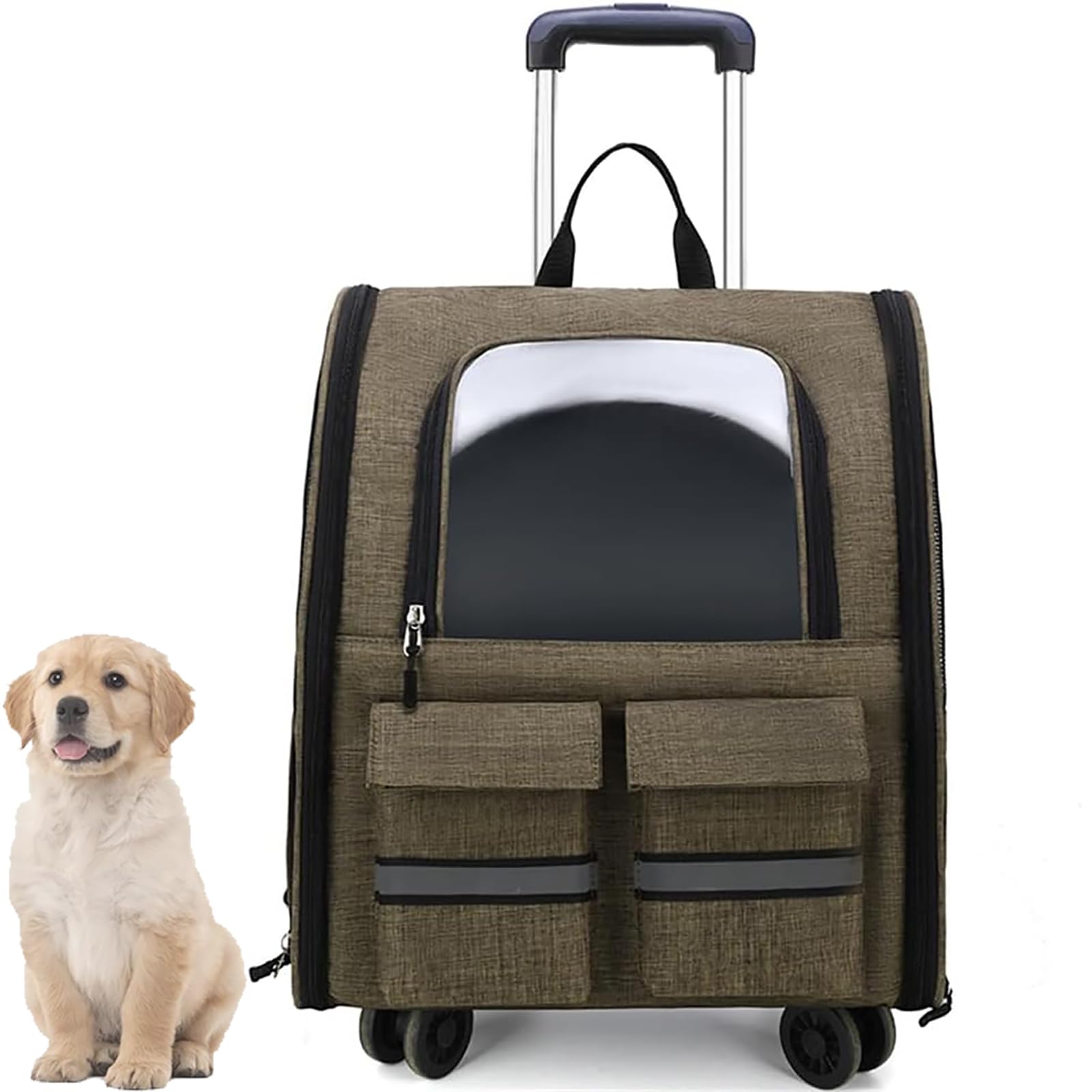 Sac de transport pour animal à roulettes pliable et robuste