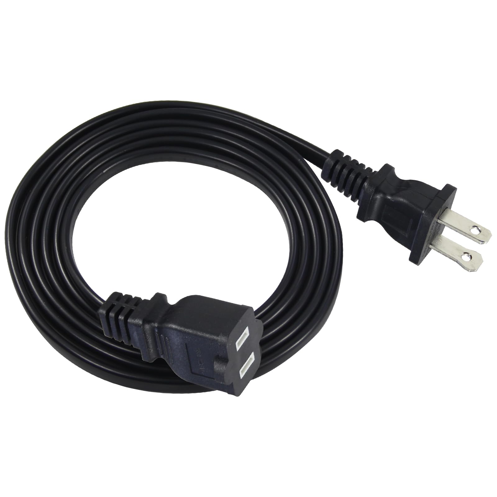 Amazon.com: 6FT Polarized 2Prong Extension Cord - Black