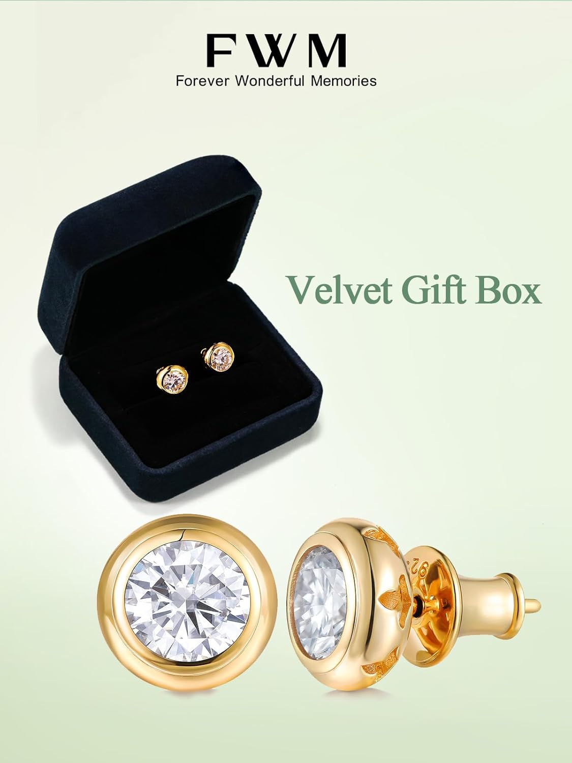 0.6-4CT Moissanite/Sapphire/Ruby/Emerald Sparkle Stud Earrings for Women, Round/Heart/Oval/Pear Cut, Solid 925 Sterling Silver, Hypoallergenic Anniversary Birthday Valentines Jewelry - Image 7