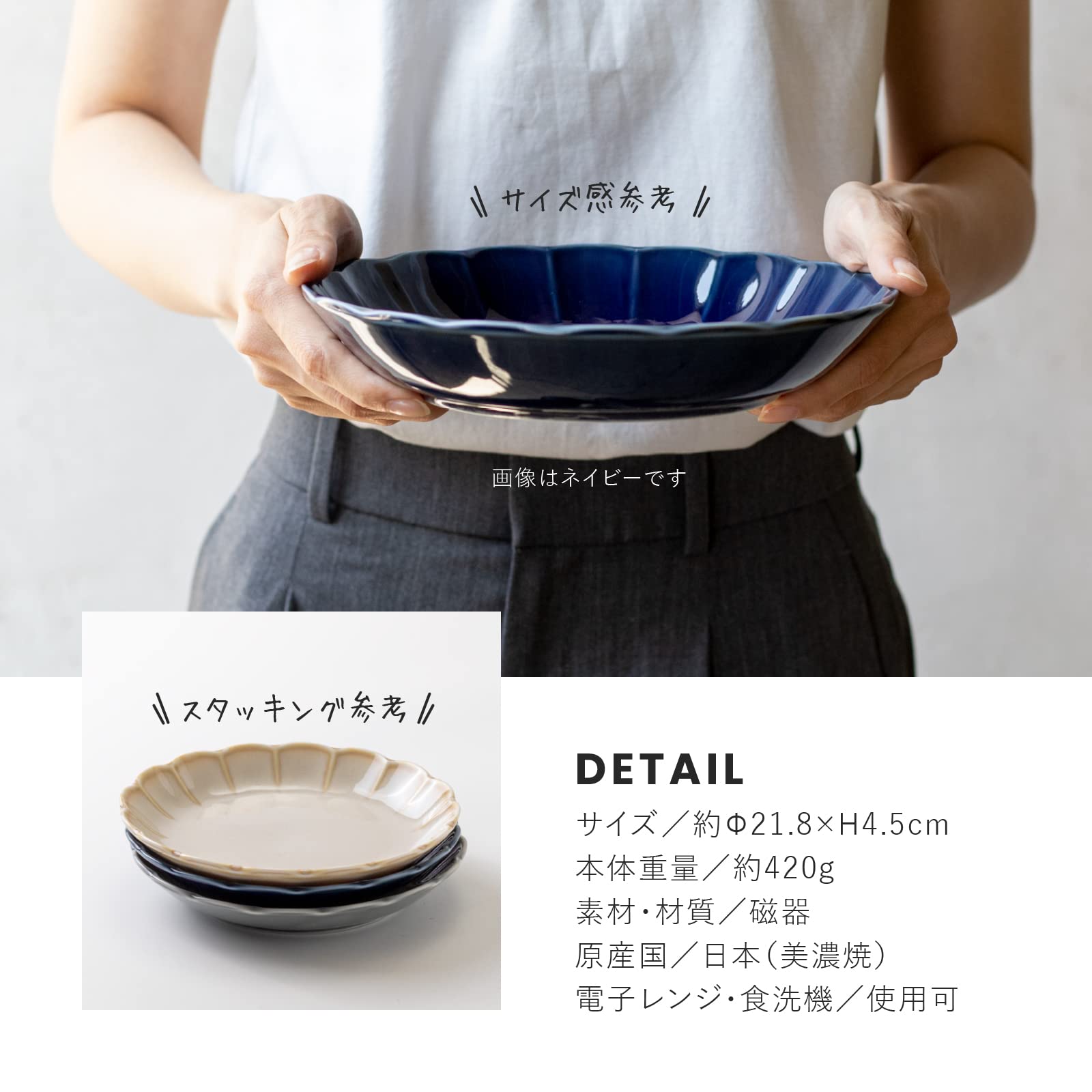 Amazon｜みのる陶器 美濃焼 いつか 220深皿 グレー｜小皿 オンライン通販