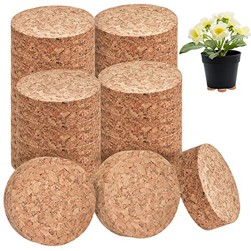Pieds de pot de fleurs invisibles 5,1 cm support pot liège antidérapant - 2