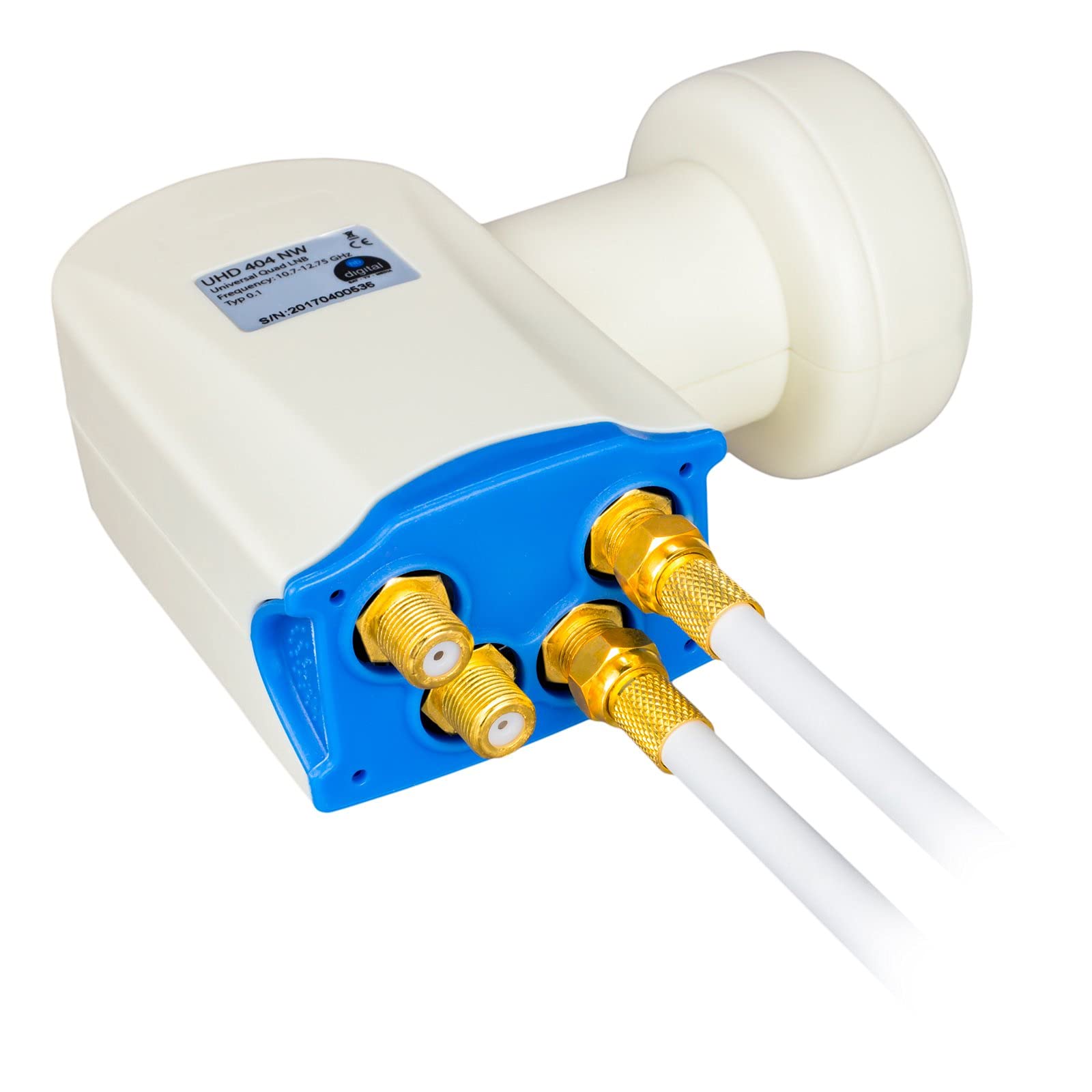 LNB LNC Full HD TV 3D + Contacts or + kit de protection (extensible) en HB DIGITAL. Kit avec prise F dorée offerte