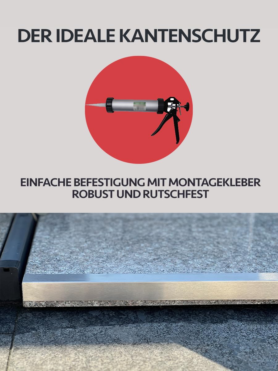 Edelstahl Winkel 150 cm Kantenschutz Metall V2A Eckleiste 3-fach gekantet 1,0 mm (35x35x1,0 mm)