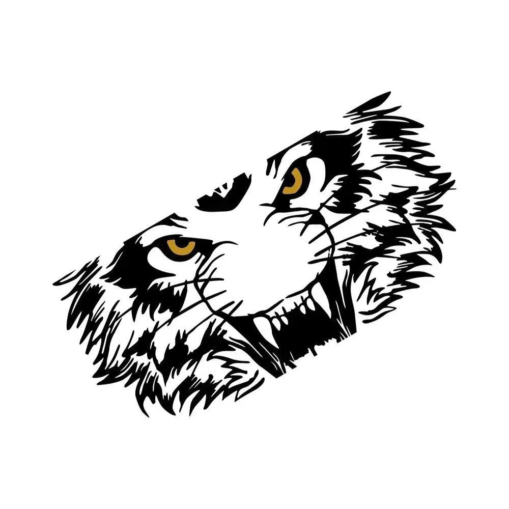 Dabhuoc Black Gold Pickup Tailgate Stickers Tiger Graphics Car Decals(Black Gold)