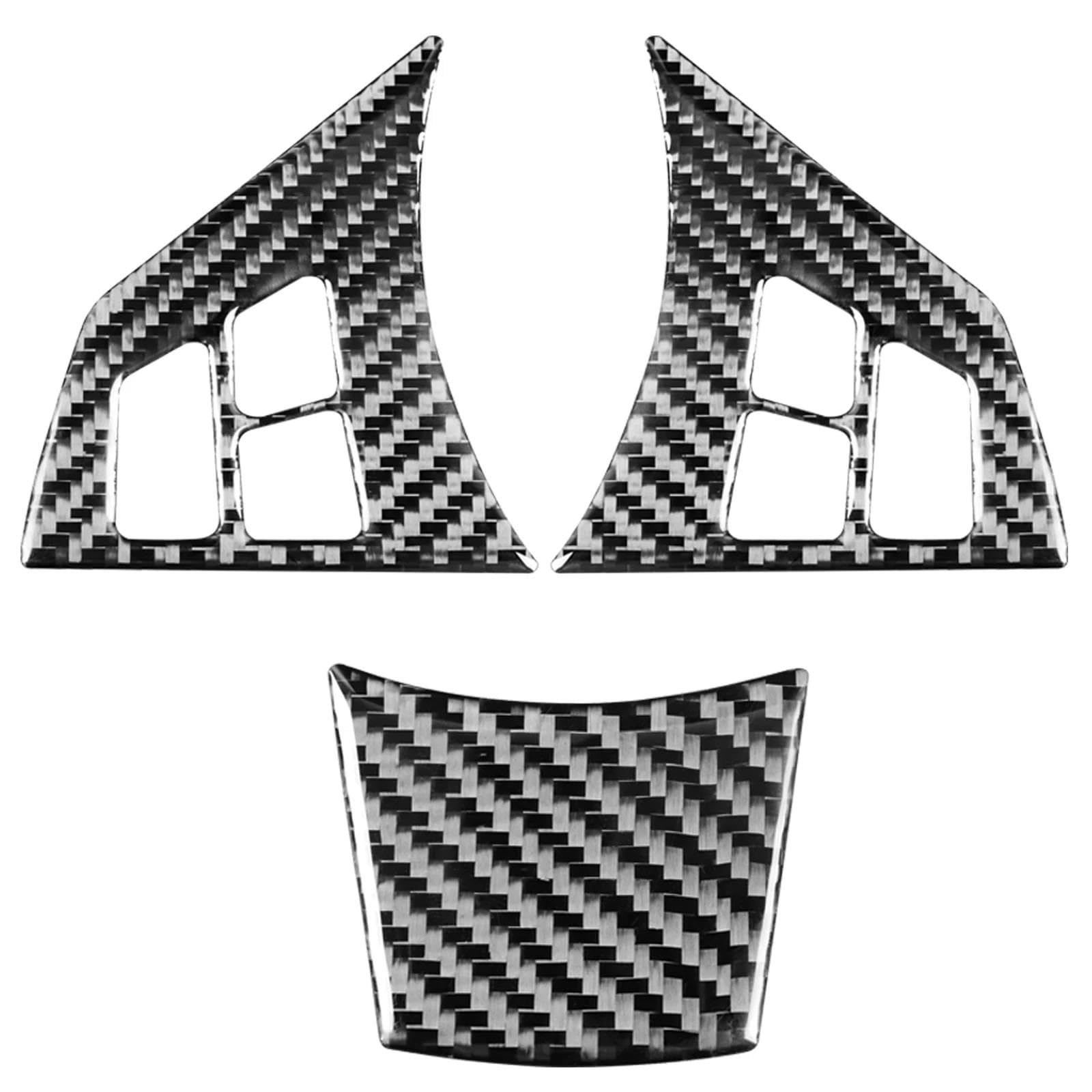 Piwine One Color Car Carbon Fiber Steering Wheel Decoration Cover Trim Stickers For E60 5-Series 2004 2005 2006 2007 2008 2009 2010