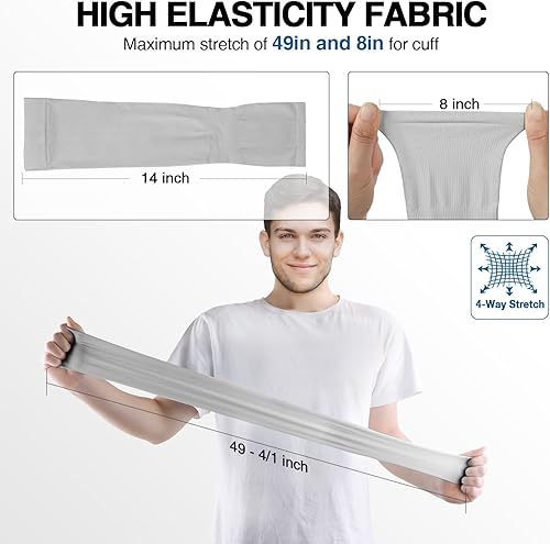 Miniatura 5 de LUOLIIL VOE Sun Protection Cooling Arm Sleeves for Men &Women,Compression Sleeves for Football, Golf & Volleyball