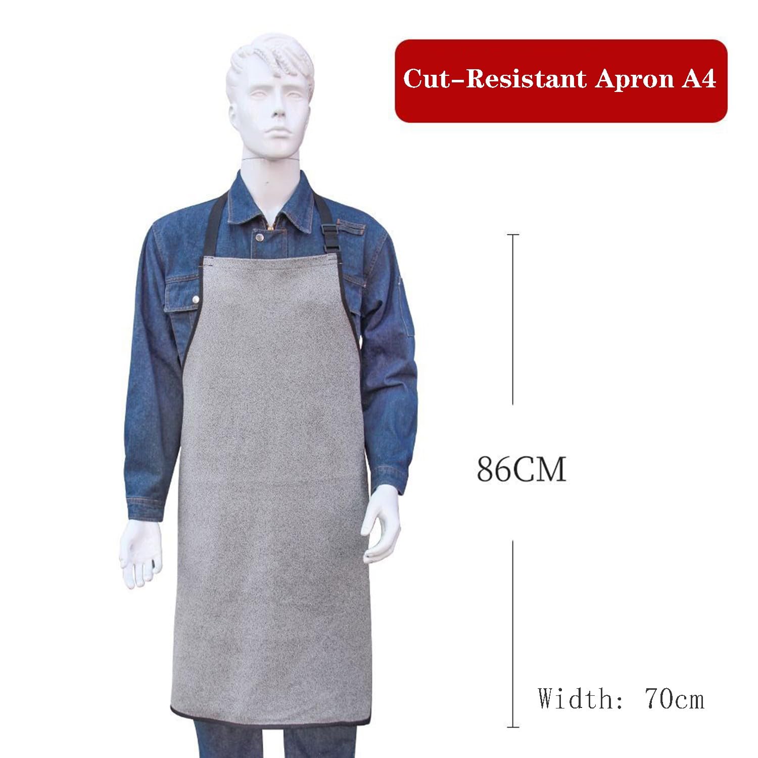 Tablier De Protection Au Travail Tablier D'assurance-Travail L'épreuve des Coupures À Quatre Niveaux Tablier De Sécurité Résistant À l'usure Et Aux Coups De Couteau, Vêtements De Boucher A4