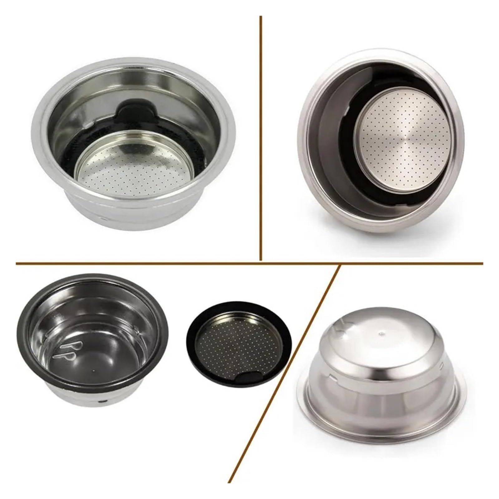 Accesorios For Cafeteras, Cesta Presurizada De Doble Pared | Compatible con Delonghi Dedica EC685 EC680 EC695 EC820 EC850 EC860 ECF01 ECO310.(1 cup)
