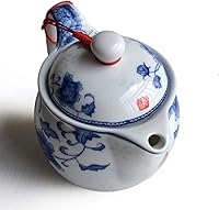 Vista 6 de Tetera 12oz Azul Blanco Inoxidable Filtro Inoxidable Infusor de Alambre para Té Suelto (flores de maceta Riches Honour)