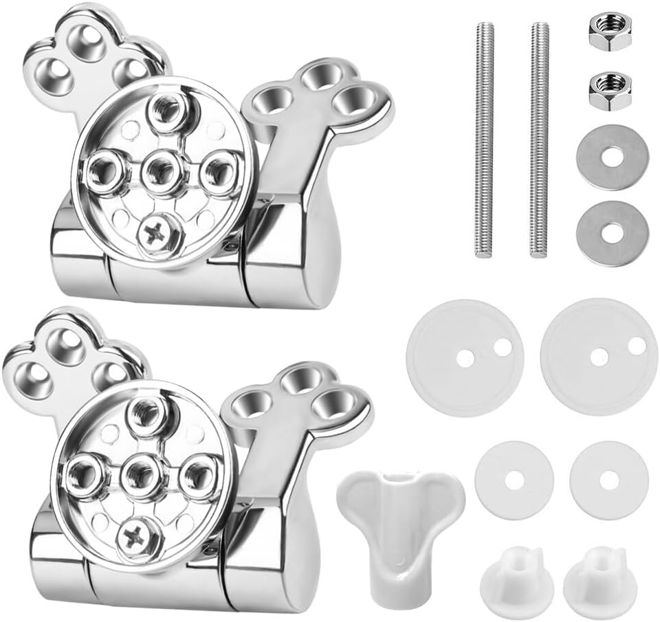 NAVESO Toilet Seat Hinges Replacement Parts, Toilet Lid Hinges with SoftClose Mechanism, Hinge