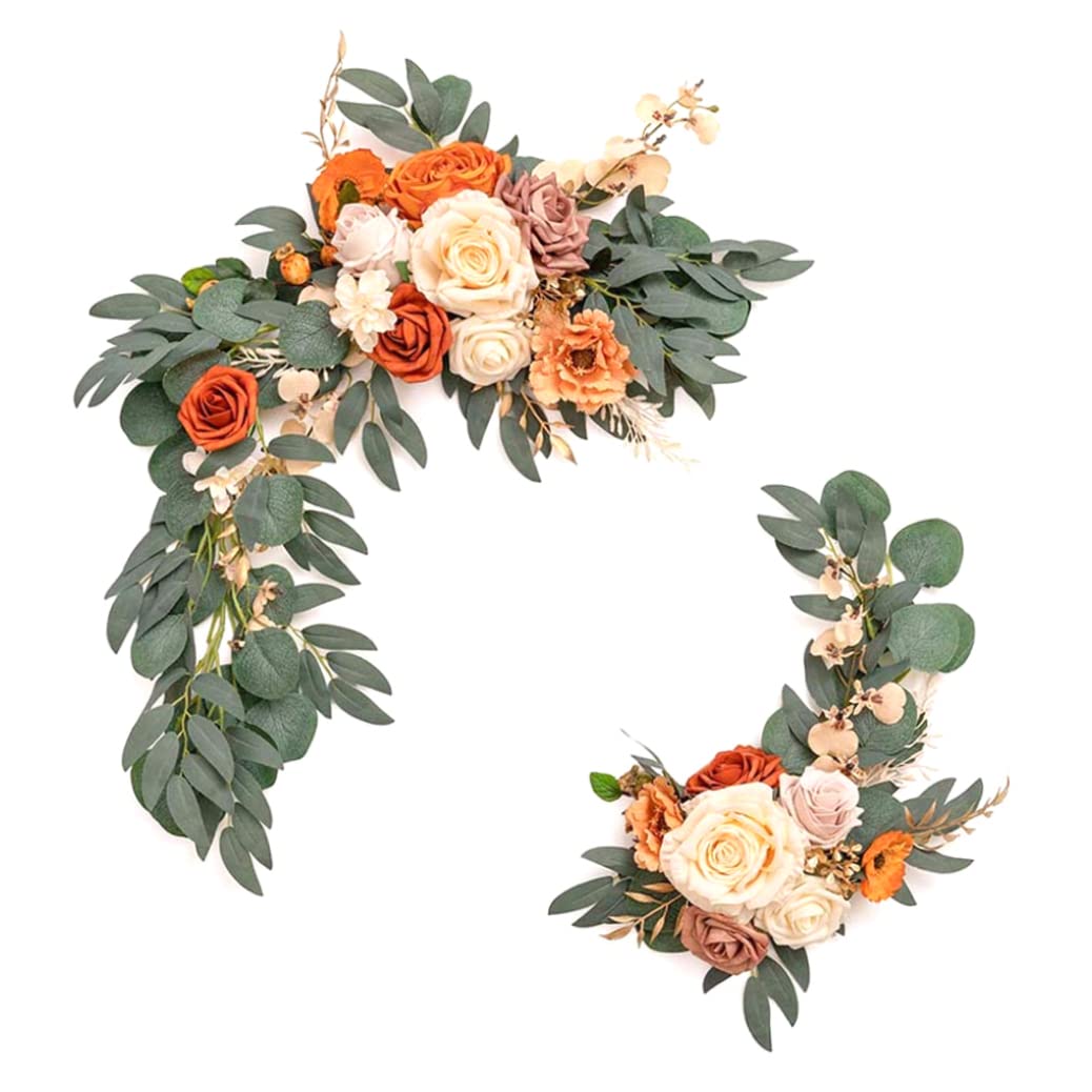 Xoeryoy Wedding Arch Flowers 2PCS Artificial Flower for DIY Wedding Ceremony Arrangements Party Welcome Sign Reception Backdrop, Style2