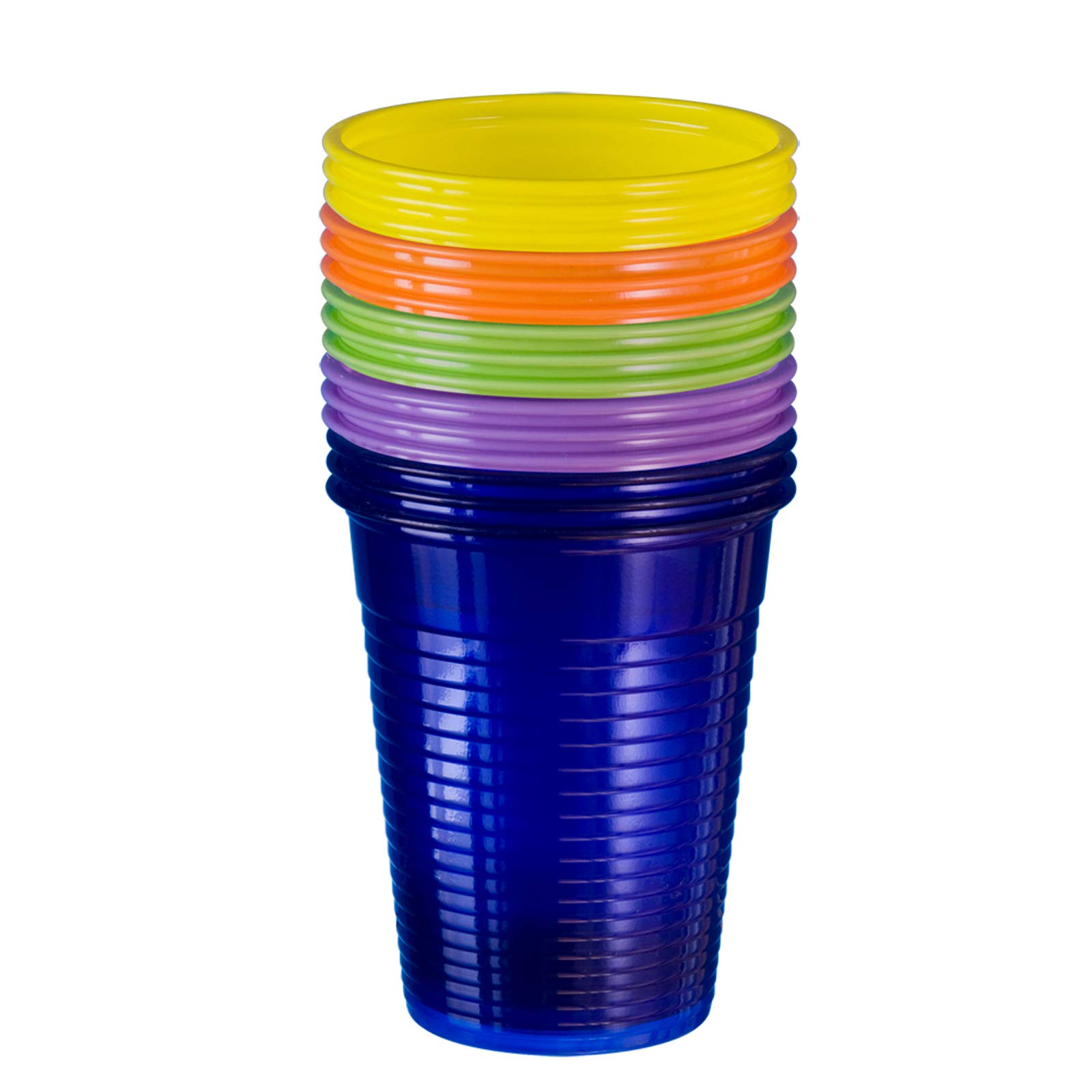 Wellsamed 3000 Stück bunte Becher Trinkbecher Rainbow Partybecher (3.000 x 180 ml = 3000er Pack) Kaltgetränkebecher Cups 0,2 l gemischte Farben
