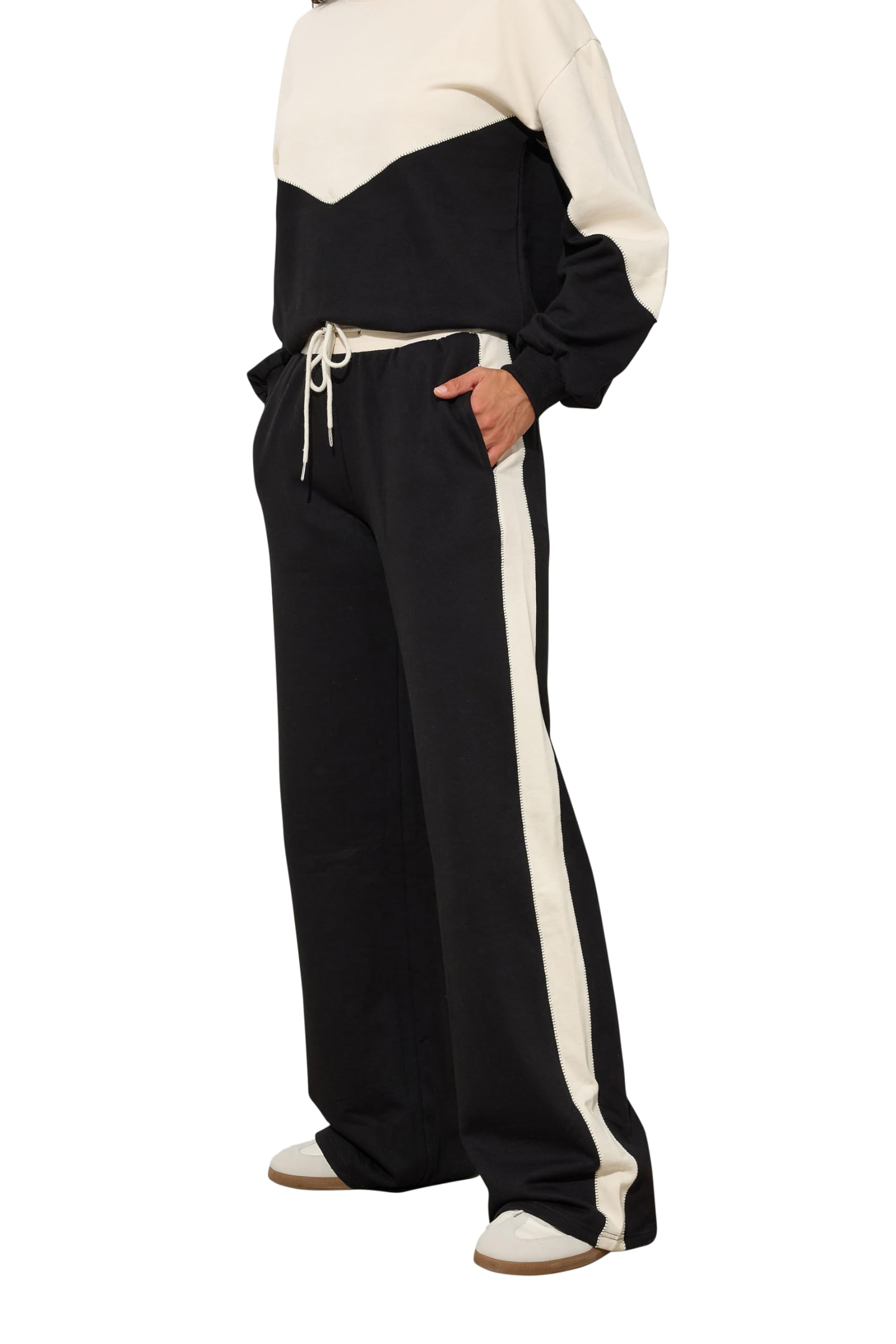 Long Tall Sally - LTS Tall Contrast Stripe Jogger - Women's Black